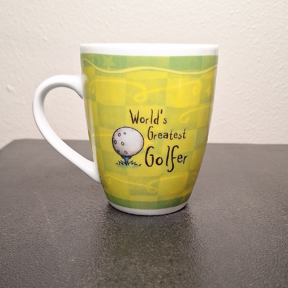 World's Greatest Golfer Mug - Green and White